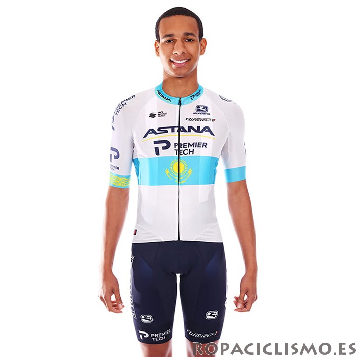 2021 Maillot Astana Tirantes Mangas Cortas Campeon Kazajo